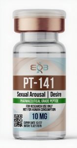 PT-141 10mg research peptide vial for laboratory research