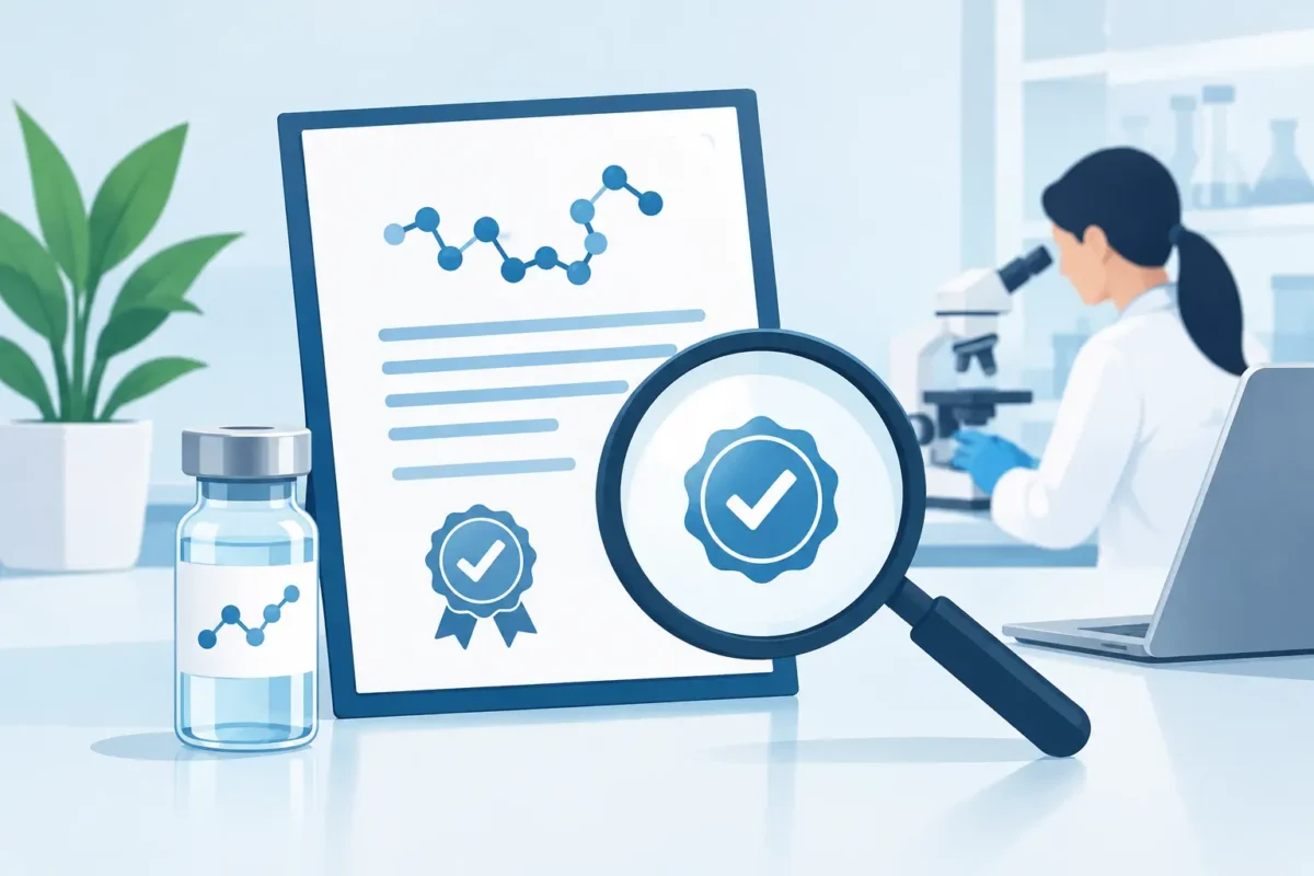 Peptide Certificate of Analysis Verification
