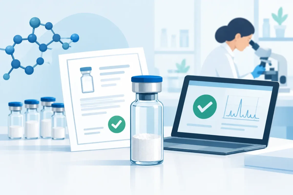 Research Peptides With Lot COAs You Can Verify